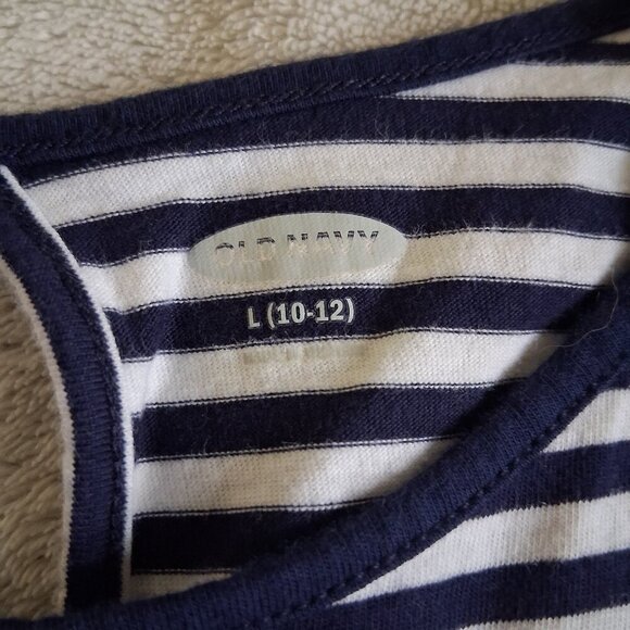 Bundle of Two Girl's Size Large Stripes & Florals Skater Style Casual Dresses - Picture 4 of 11